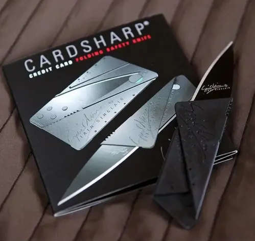 Card sharp Foldable Card/Knife - Black