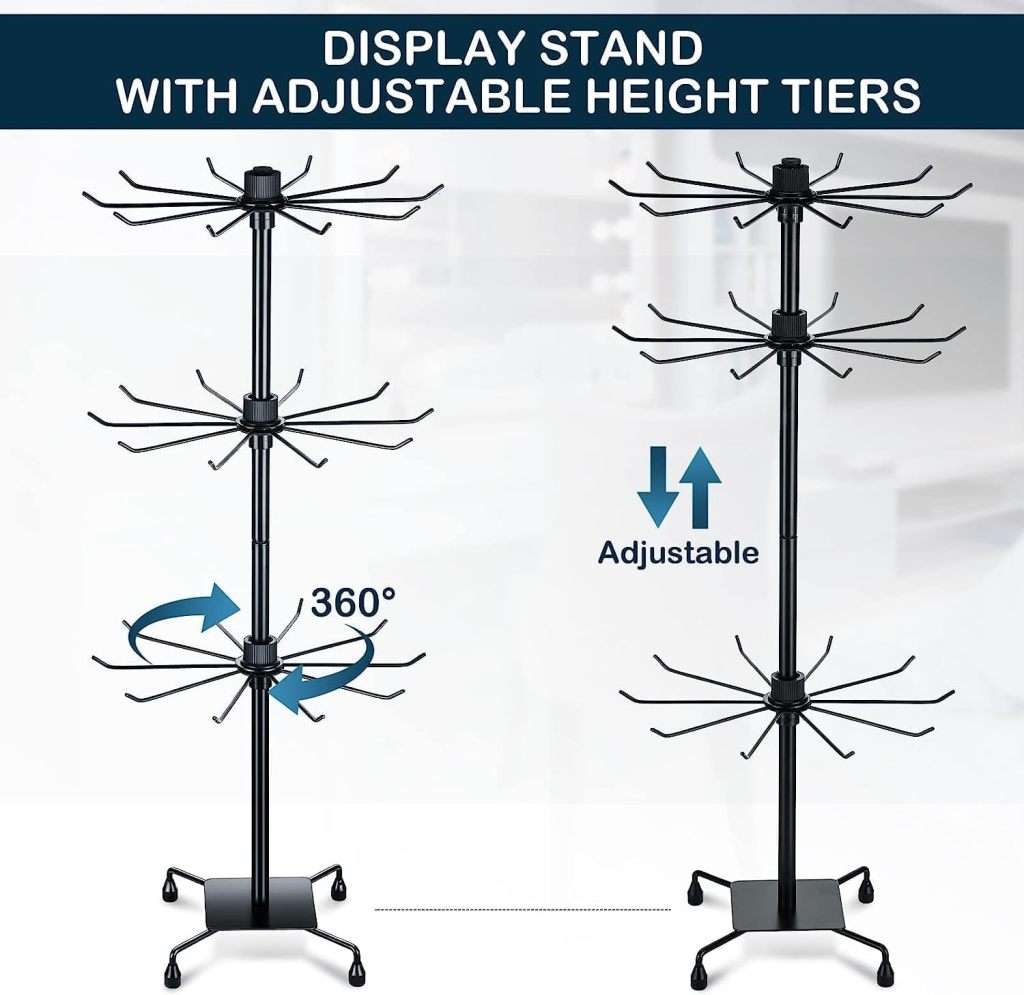 3-Tier Metal Rotating Display Stand (WHITE STAND)