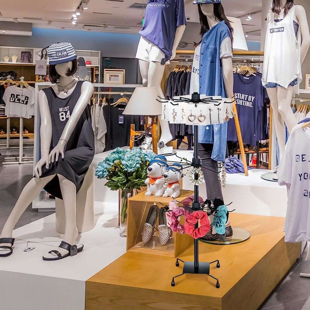 3-Tier Metal Rotating Display Stand (WHITE STAND)