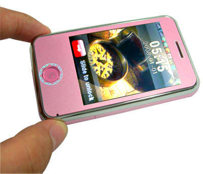 Pink mini iPhone Style - Dual Sim card cellphone And 2.6" Touchscreen ** CRAZY SALE