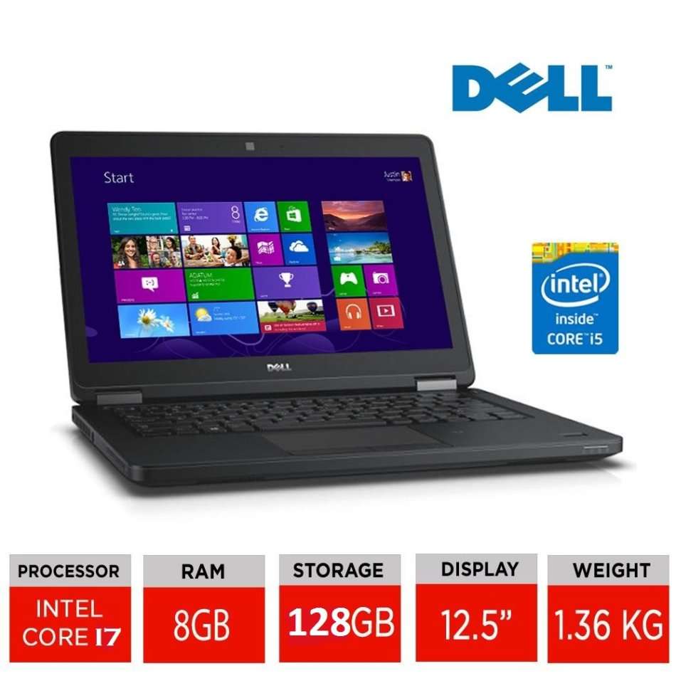 DELL LATITUDE E5250 , CORE I7-5600U , 8GB RAM,128GB SSD ,4G,INTEL HD GRAPHICS 520 , VERY GOOD COND