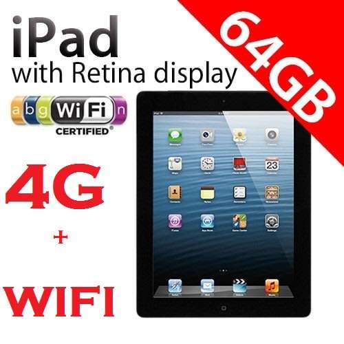 APPLE IPAD 4 , RETINA DISPLAY / WI-FI / 3G / 64GB / 9.7" Retina , EXCELLENT CONDITION