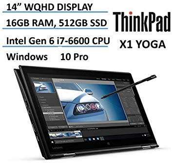 LENOVO THINKPAD X1 YOGA , CORE I7-6600U @2.60GHz,16GB RAM ,512GB SSD,4G