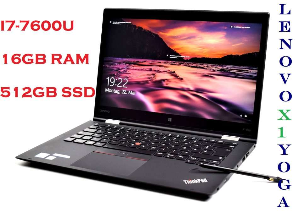 LENOVO THINKPAD X1 YOGA 2 , CORE I7-7600U @2.80GHz,16GB RAM ,512GB SSD,4G