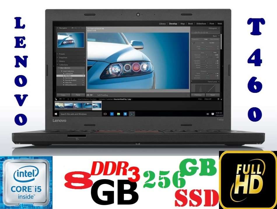 LENOVO THINKPAD T460, CORE I5-6300U @2.30GHz,8GB RAM,256GB SSD , INTEL HD GRAPHICS 520