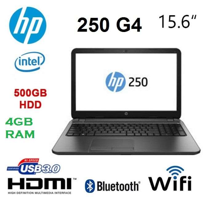HP 250 G4 , INTEL CORE I5-5200U @2.20GHz, 4GB RAM , 500GB HDD. GOOD CONDITION