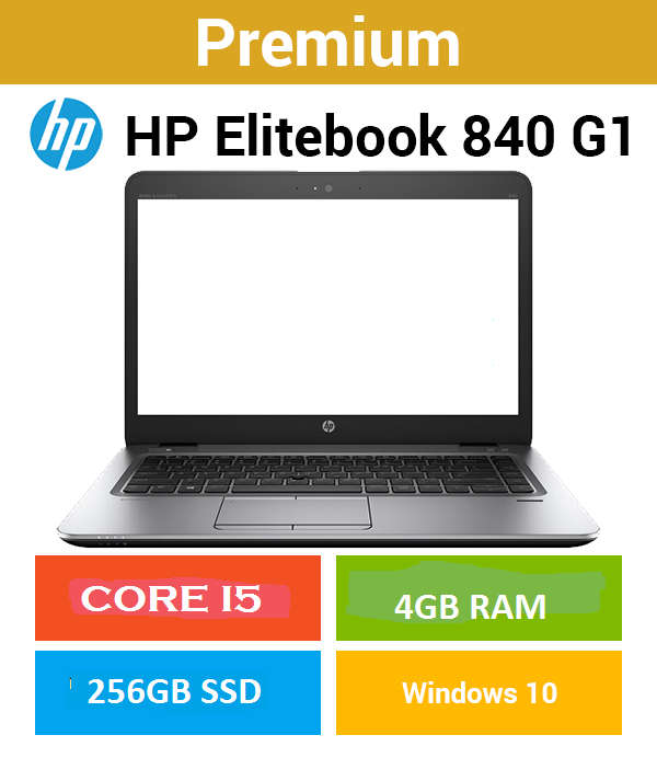 HP ELITEBOOK 840 G1, CORE I5-4300U ,1.90GHz, 4GB RAM ,256GB SSD ,14 INCH  GOOD CONDITION
