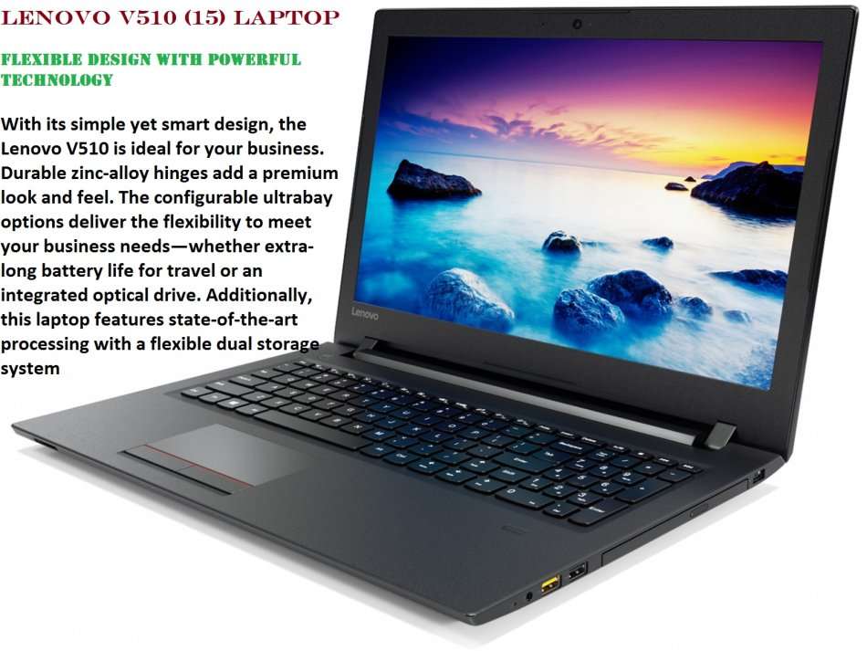 LENOVO V510, INTEL CORE I7-7500U @2.70GHz,8GB RAM,512GB SSD, 2GB AMD RADEON GRAPHICS