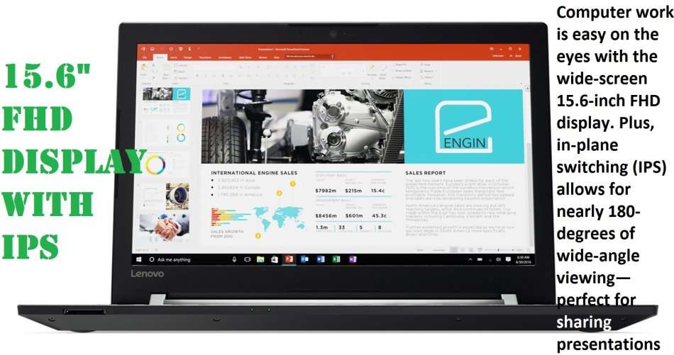 LENOVO V510, INTEL CORE I7-7500U @2.70GHz,8GB RAM,512GB SSD, 2GB AMD RADEON GRAPHICS