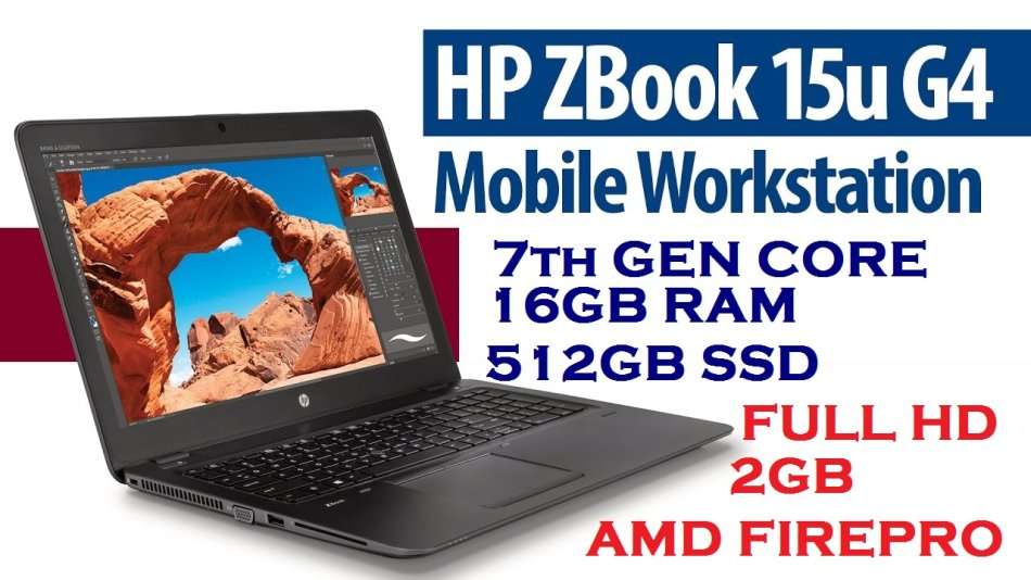 HP ZBOOK 15U CORE I7-7600U @2.80GHz,16GB RAM,512GB SSD,2GB GDDRS AMD FIREPRO FULL HD