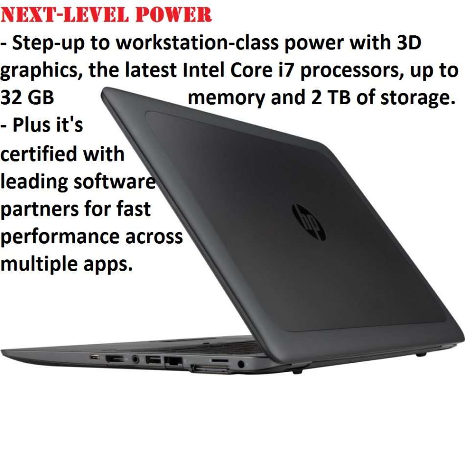HP ZBOOK 15U CORE I7-7600U @2.80GHz,16GB RAM,512GB SSD,2GB GDDRS AMD FIREPRO FULL HD