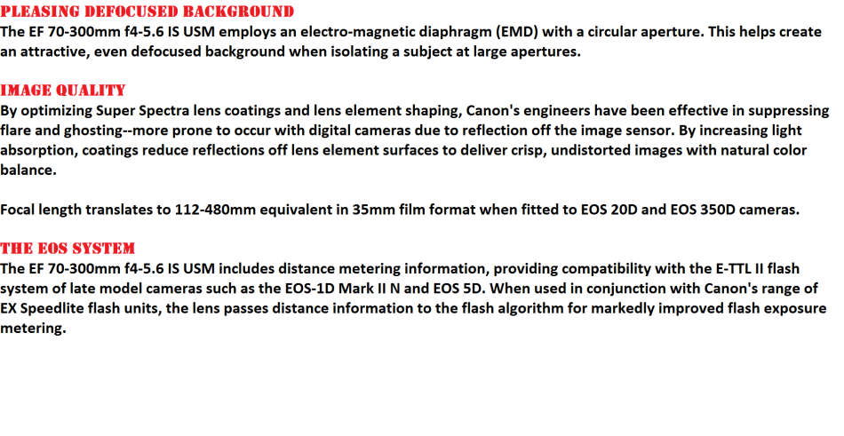 Canon EF 70-300mm f/4.5-5.6 IS ULTRASONIC Lens EXCELLENT CONDITION