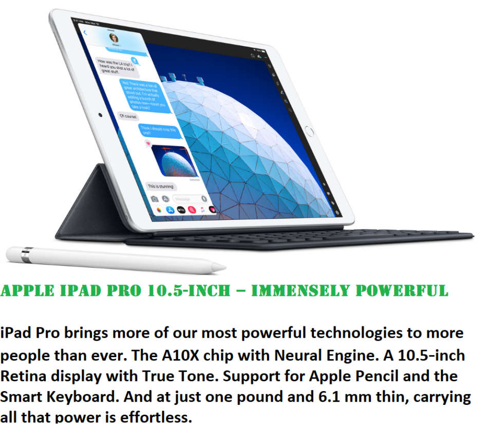 iPad Pro 2019 , 10.5" (Wi-Fi + Cellular) 64GB WITH KEYBOARD AND APPLE PENCIL