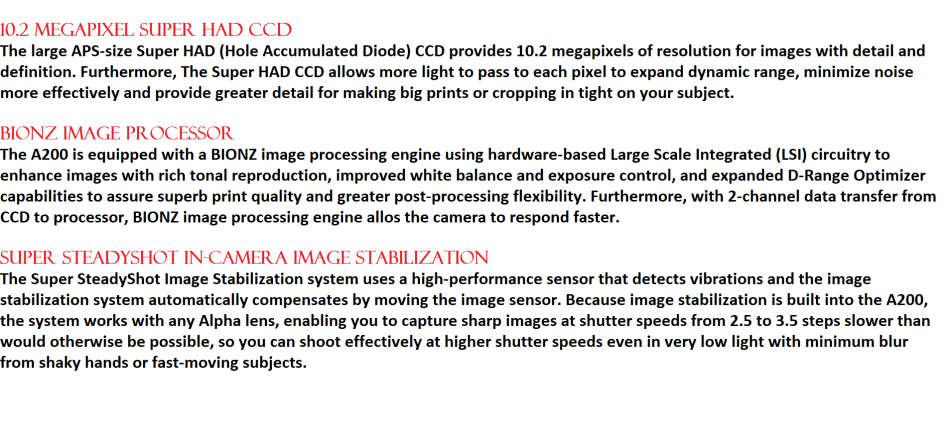 Sony Alpha DSLR-A200 SLR Digital Camera with Sony 18-70mm Lens WITH SONY BAG, VERY GOOD CONDITION