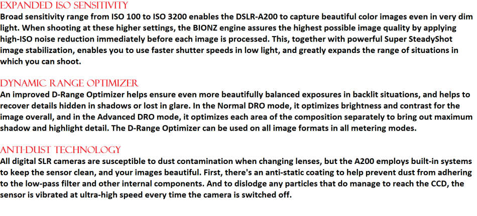 Sony Alpha DSLR-A200 SLR Digital Camera with Sony 18-70mm Lens WITH SONY BAG, VERY GOOD CONDITION