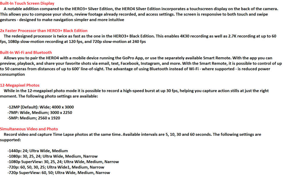 GOPRO HERO 4 IN EXCELLENT CONDITION WITH GoPro Battery BacPac AND HOUSING