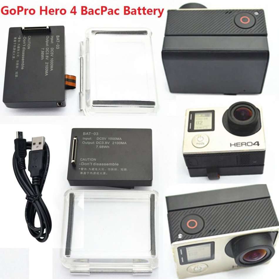GOPRO HERO 4 IN EXCELLENT CONDITION WITH GoPro Battery BacPac AND HOUSING