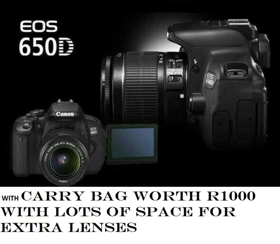 CANON 650D,18MP, FULL HD MOVIES,WITH 18-55MM LENS,CARRY BAG VERY GOOD CONDITION