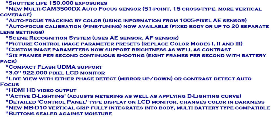 Nikon D300  12.3MP Digital SLR Camera WITH 18-55MM ZOOM LENS VERY GOOD CONDITION