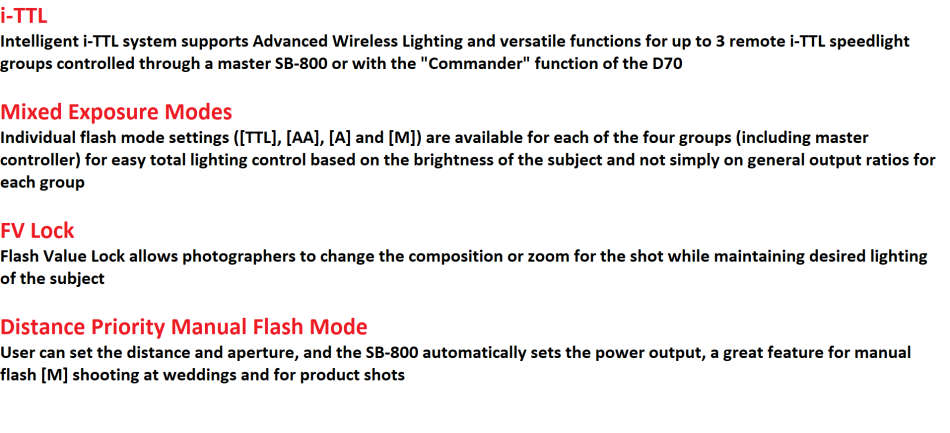Nikon SB-800 AF Speedlight for Nikon Digital SLR Cameras IN VERY GOOD CONDITION