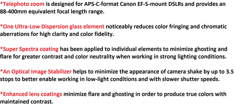 Canon EF-S 55-250mm f/4-5.6 IS STM Lens IN EXCELLENT CONDITION