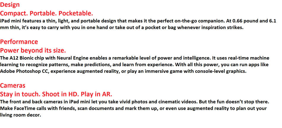 Apple iPad mini (5th Generation) with Wi-Fi - 64GB - Gold WITH APPLE PENCIL , NEW CONDITION