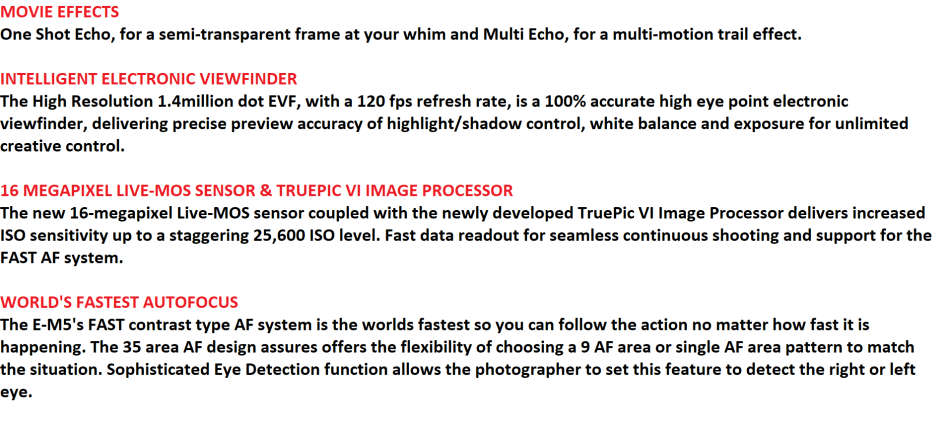 Olympus OM-D E-M5 Camera with 40-150mm f/4-5.6 R Lens Zoom Lens