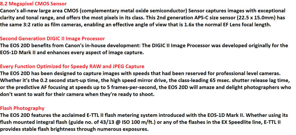 Canon EOS 20D DSLR Camera with EF-S 20-80mm f/1.4-5.6  Lens GOOD CONDITION