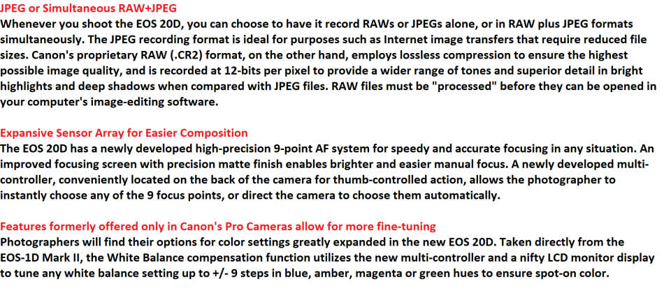 Canon EOS 20D DSLR Camera with EF-S 20-80mm f/1.4-5.6  Lens GOOD CONDITION