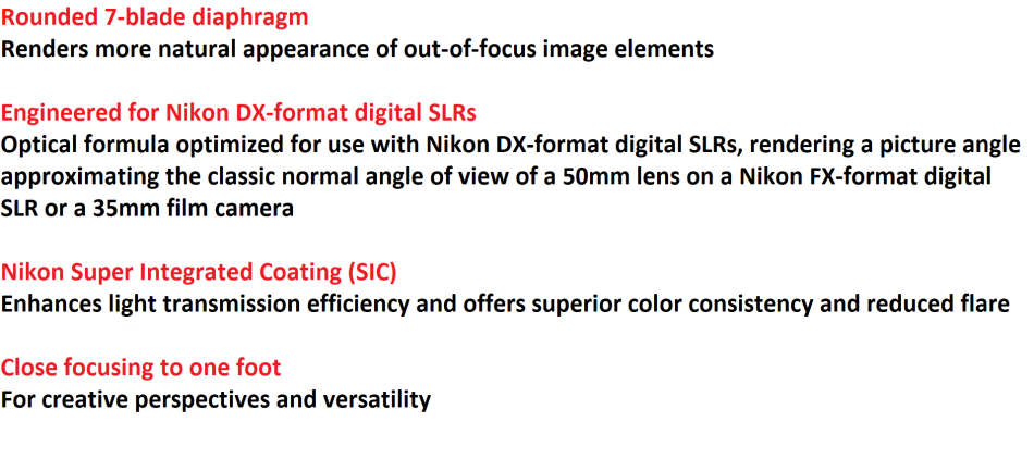 Nikon AF-S DX NIKKOR 35mm f/1.8G IN EXCELLENT CONDITION COMING WITH LEMS HOOD AND POUCH