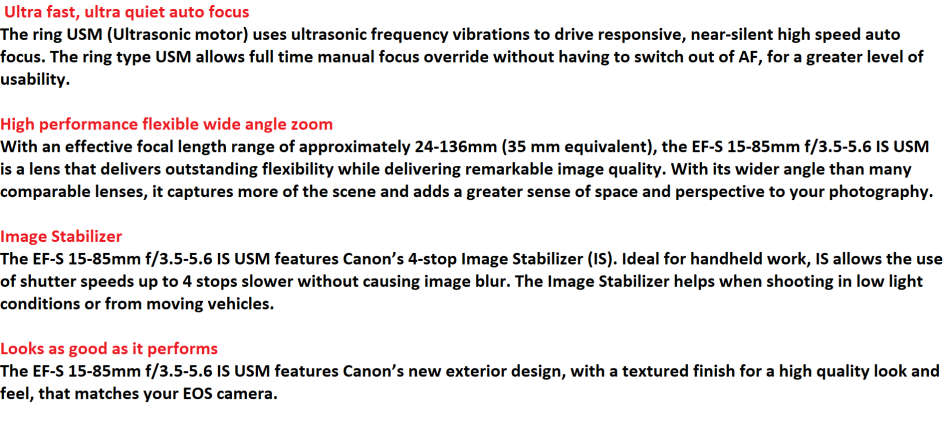 Canon EF 24-105mm f/4 L IS USM Lens for Canon EOS SLR Cameras