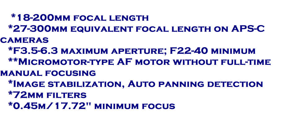 Sigma 18-200mm f/3.5-6.3 DC OS HSM Lens for Nikon Digital SLR  IN EXCELLENT CONDITON