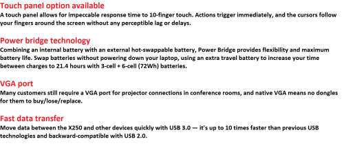 Lenovo Thinkpad X250 Ultrabook (12.5` HD Display, i5-5200U @2.20GHz, 8GB RAM, 180GB SSD