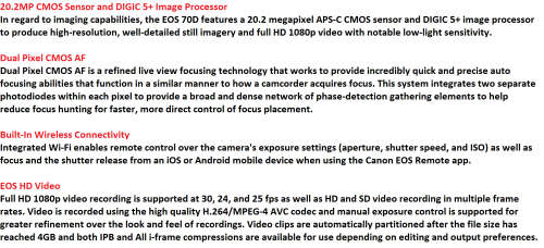 Canon EOS 70D DSLR Camera ( BODY ONLY ) WITH CHARGER