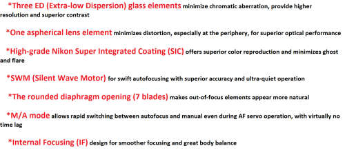 NIKON AF-S DX Zoom-NIKKOR 18-70mm f/3.5-4.5G IF-ED - For NIKON DSLR  CAMERAS
