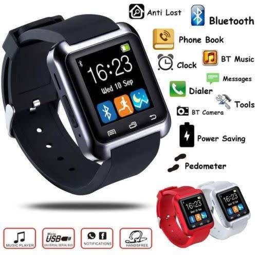 U8 Bluetooth Smart Watch android for Android Phone - Black