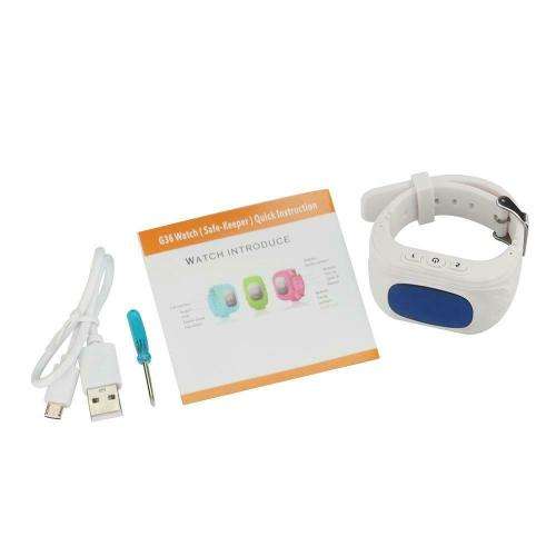 Q50 Anti-lost Children GPS + LBS Smart Watch SOS Call SIM Tracking Watch - White