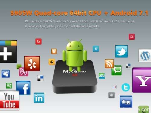MXQ Pro 4K Smart TV Box S905W - Android 7.1