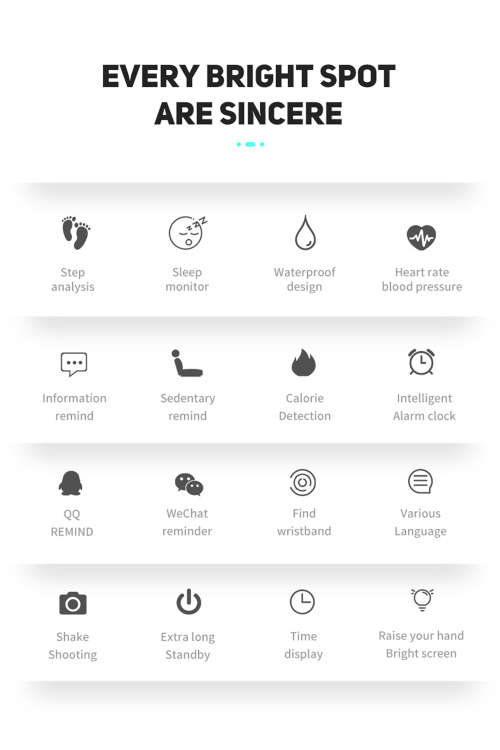 M4 Smart Band Watch Bracelet Blood Pressure Heart Rate Fitness Tracker Wristband