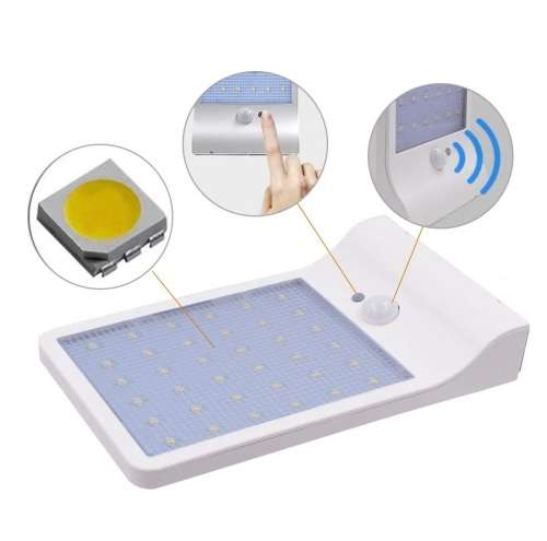 48 LED PIR motion sensor Solar Waterproof Street light with 3 modes Outdoor light wall