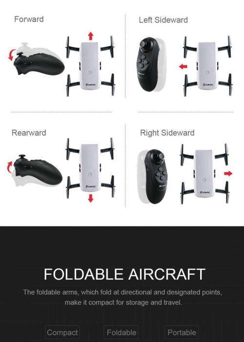 720P WIFI FPV Selfie Drone With Gravity Sensor Altitude Hold Mode RC Quadcopter RTF