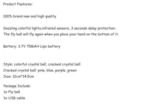 RC Drone Helicopter Flying Ball LED Lighting