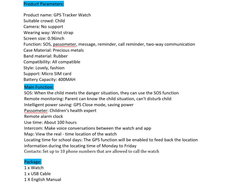 Q50 smart LBS Tracking Watch (NO GPS TRACKING) - Navy Blue, Pink, Blue and Green