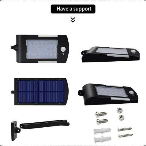 54 LED PIR motion sensor Solar Waterproof Outdoor Street light with 3 modes with wall pole