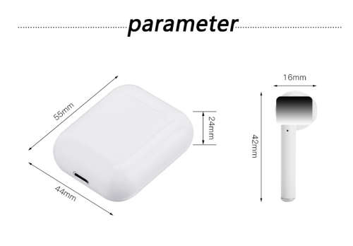 New i12 bluetooth 5.0 earphone multiple colors wireless bluetooth headset