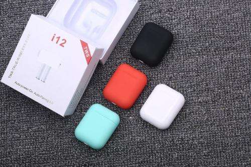 New i12 bluetooth 5.0 earphone multiple colors wireless bluetooth headset