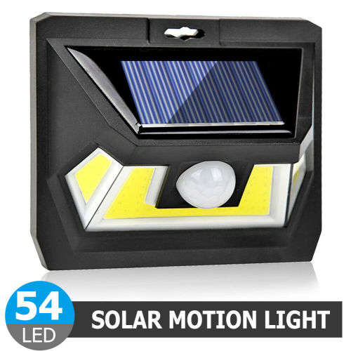 COB 54LED Solar Motion Sensor Wall Light Waterproof Garden Security Lamp
