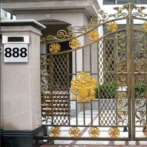 Solar Door Lamp LED Waterproof Number Doorplate Outdoor House Indicating Lights