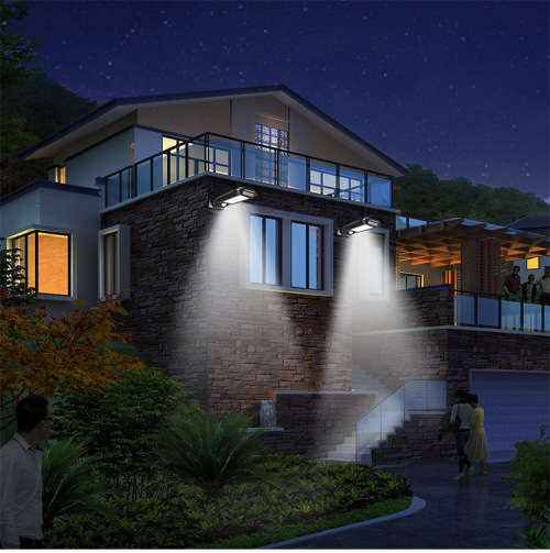 100 Cob outdoor with PIR motion sensor security wall mounted solar path light