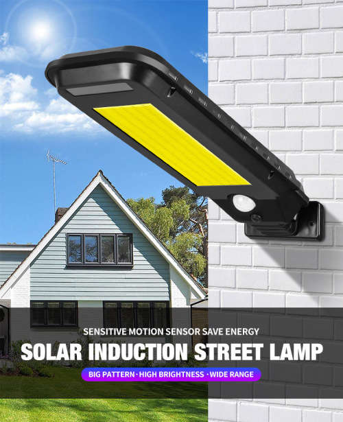 100 Cob outdoor with PIR motion sensor security wall mounted solar path light